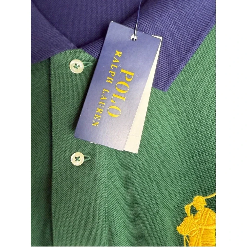 Polo‎ Ralph Lauren Mens 2XLB Color Block Big Pony Short Sleeve Polo Shirt NWT